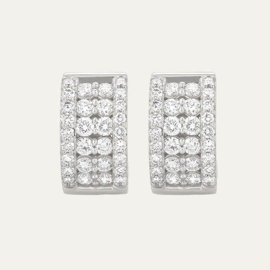 Aukera - Moonlit Diamond Hug Huggie Earrings
