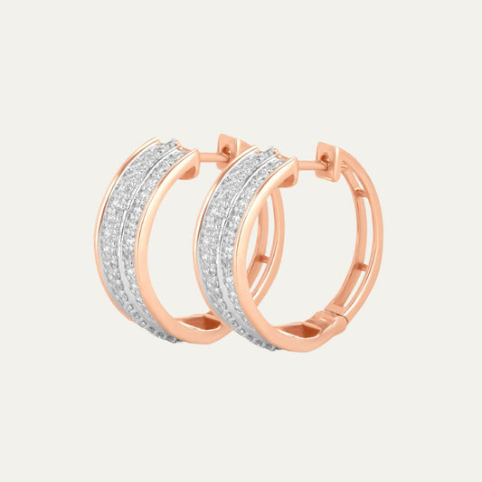 Aukera - Rosy Eternity Glow Hoop Earrings