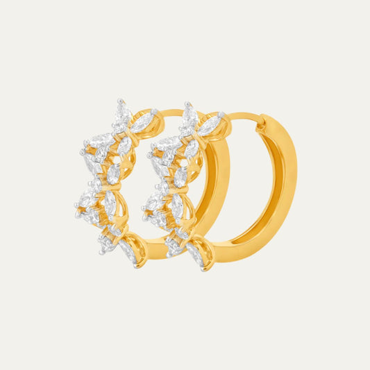 Aukera - Whispering Hug Yellow Gold Huggie Hoops
