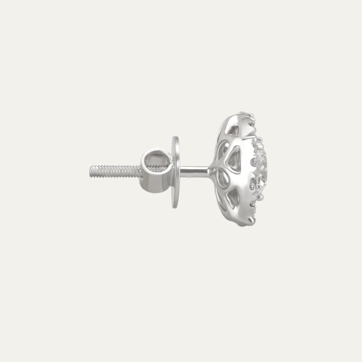 Aukera - Dazzling Halo Essence - Solitaire Ear Studs