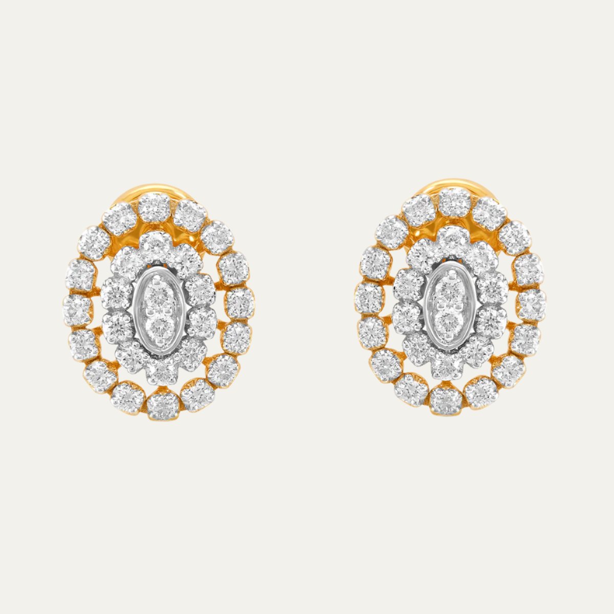 Aukera - Golden Enchantment Halo Stud Earrings
