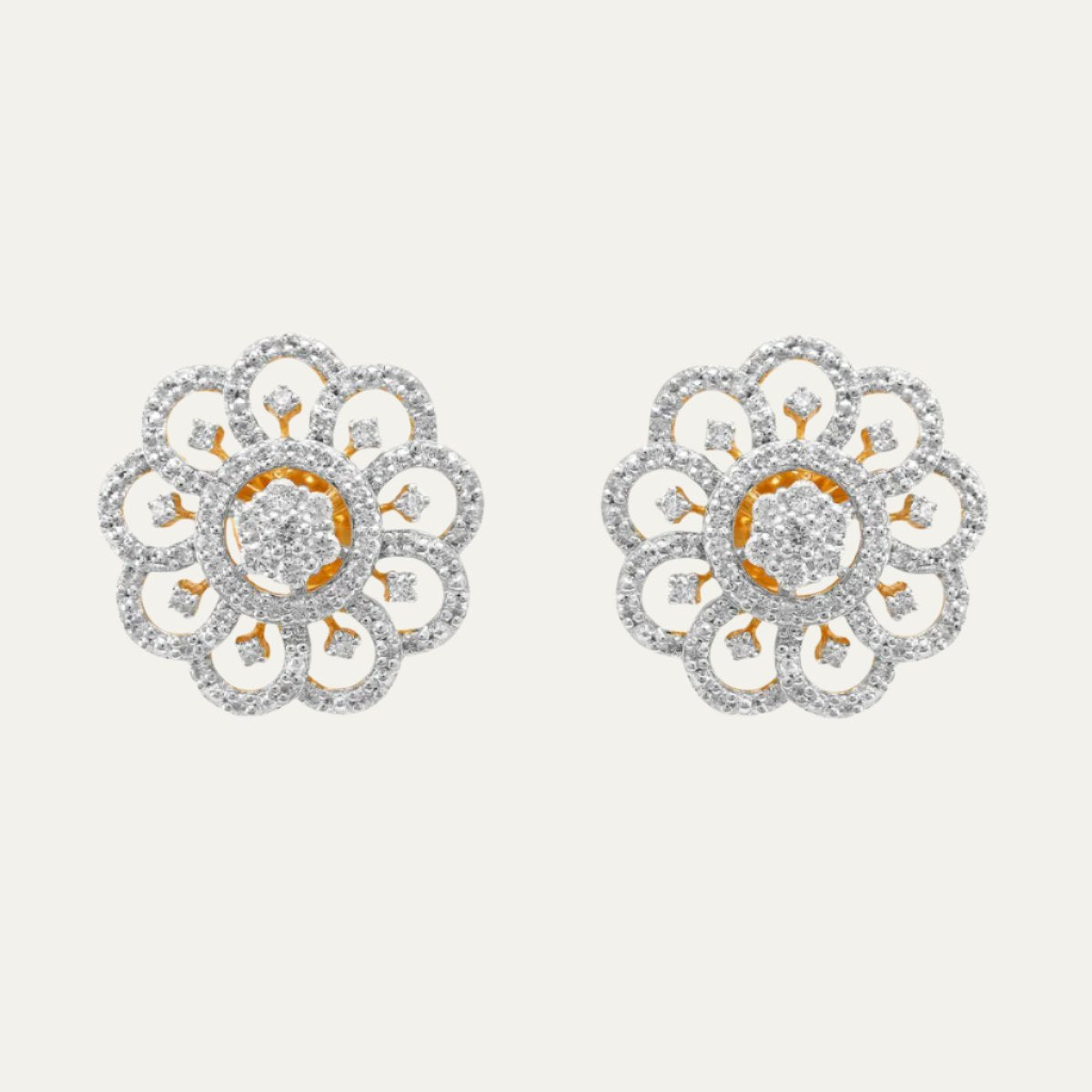 Aukera - Golden Petal Cluster Studs