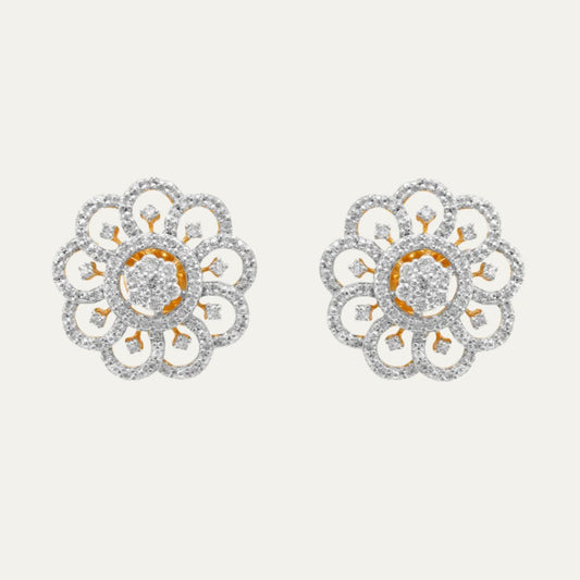 Aukera - Golden Petal Cluster Studs