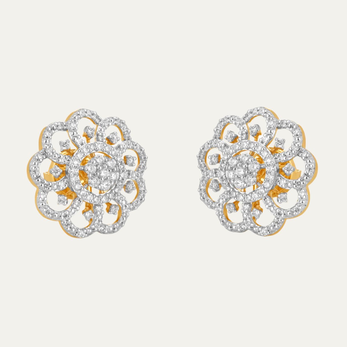 Aukera - Golden Petal Cluster Studs