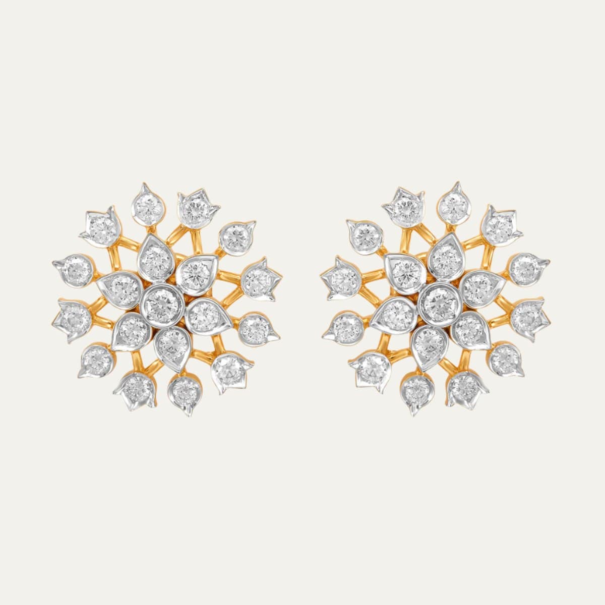 Aukera-Golden Starlit Motif Studs