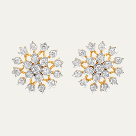 Aukera-Golden Starlit Motif Studs