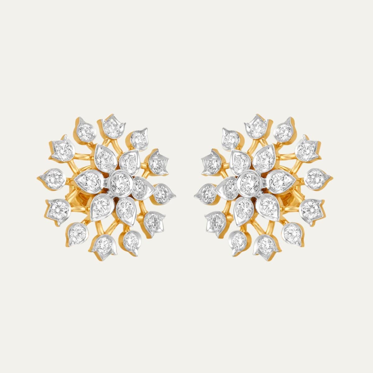 Aukera-Golden Starlit Motif Studs