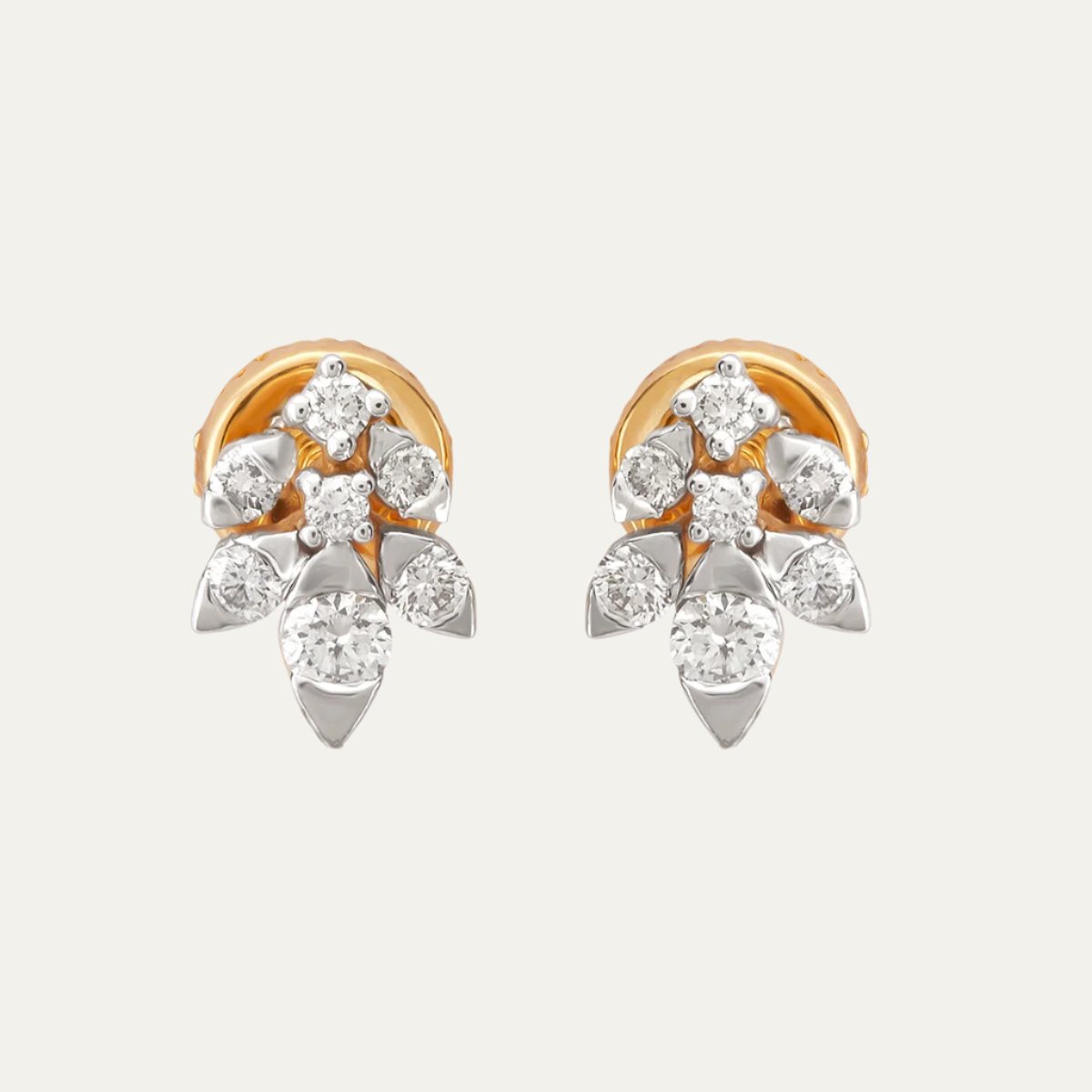 Aukera - Golden Teardrop Elegance - Stud Earrings