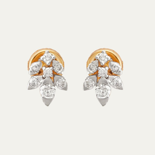 Aukera - Golden Teardrop Elegance - Stud Earrings