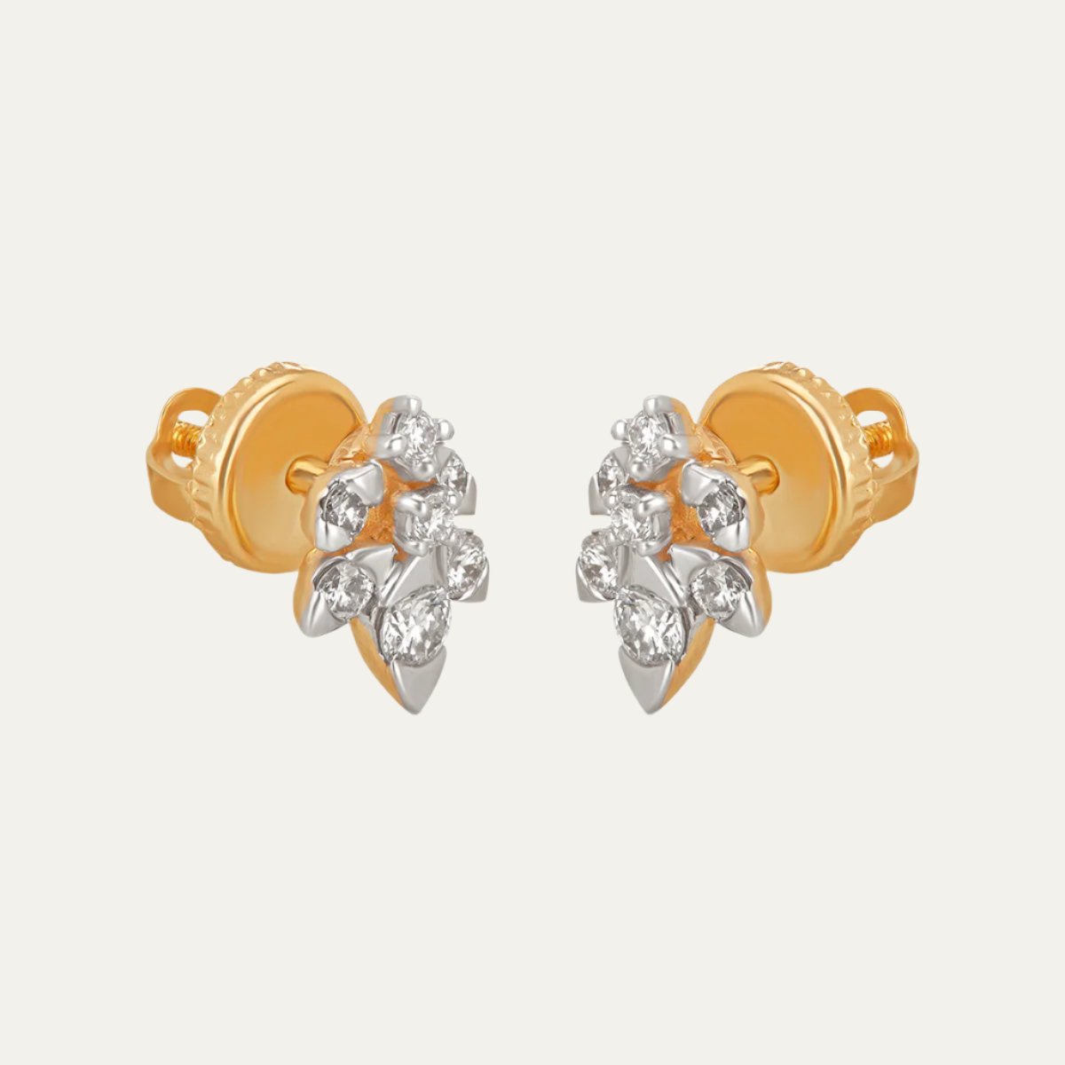 Aukera - Golden Teardrop Elegance - Stud Earrings