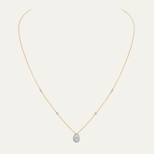 Aukera - Golden Elegance Pear Drop Pendant