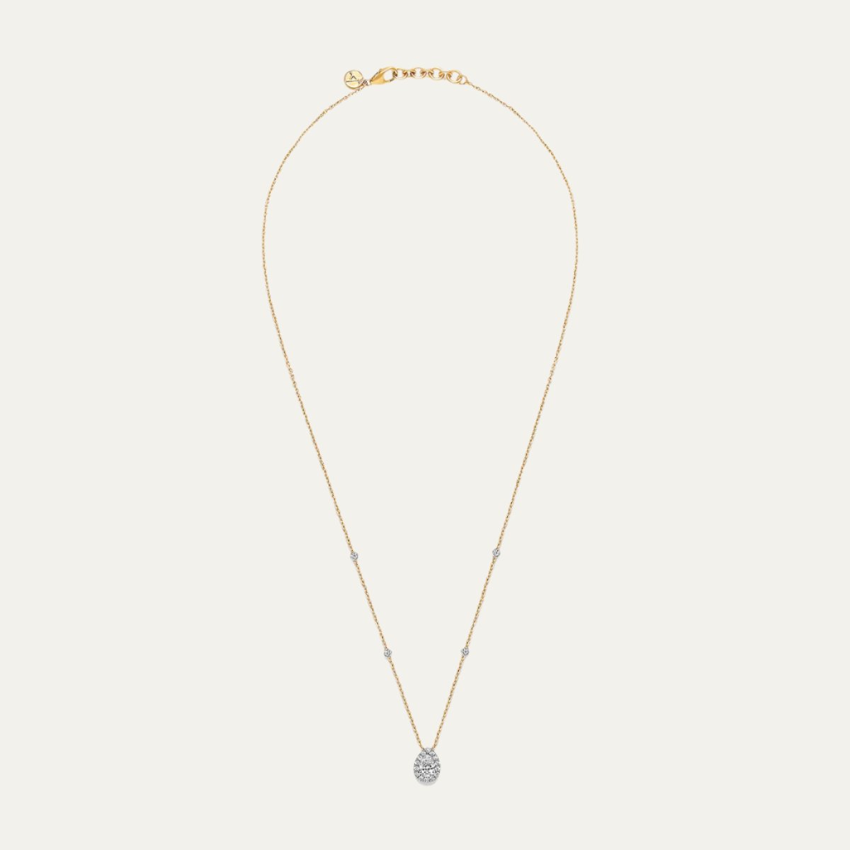 Aukera - Golden Elegance Pear Drop Pendant