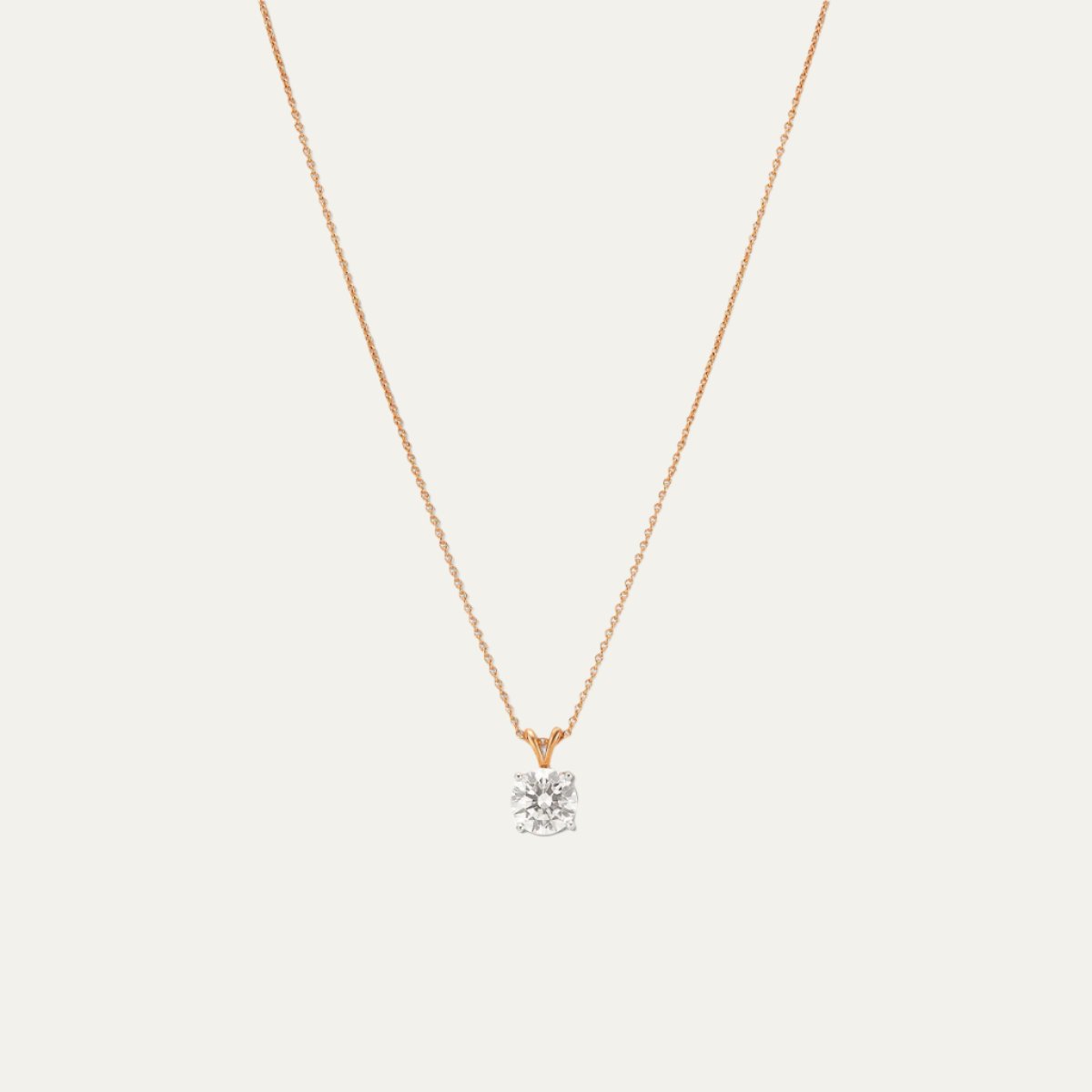 Aukera - Blush Radiance - Solitaire Elegance Pendant