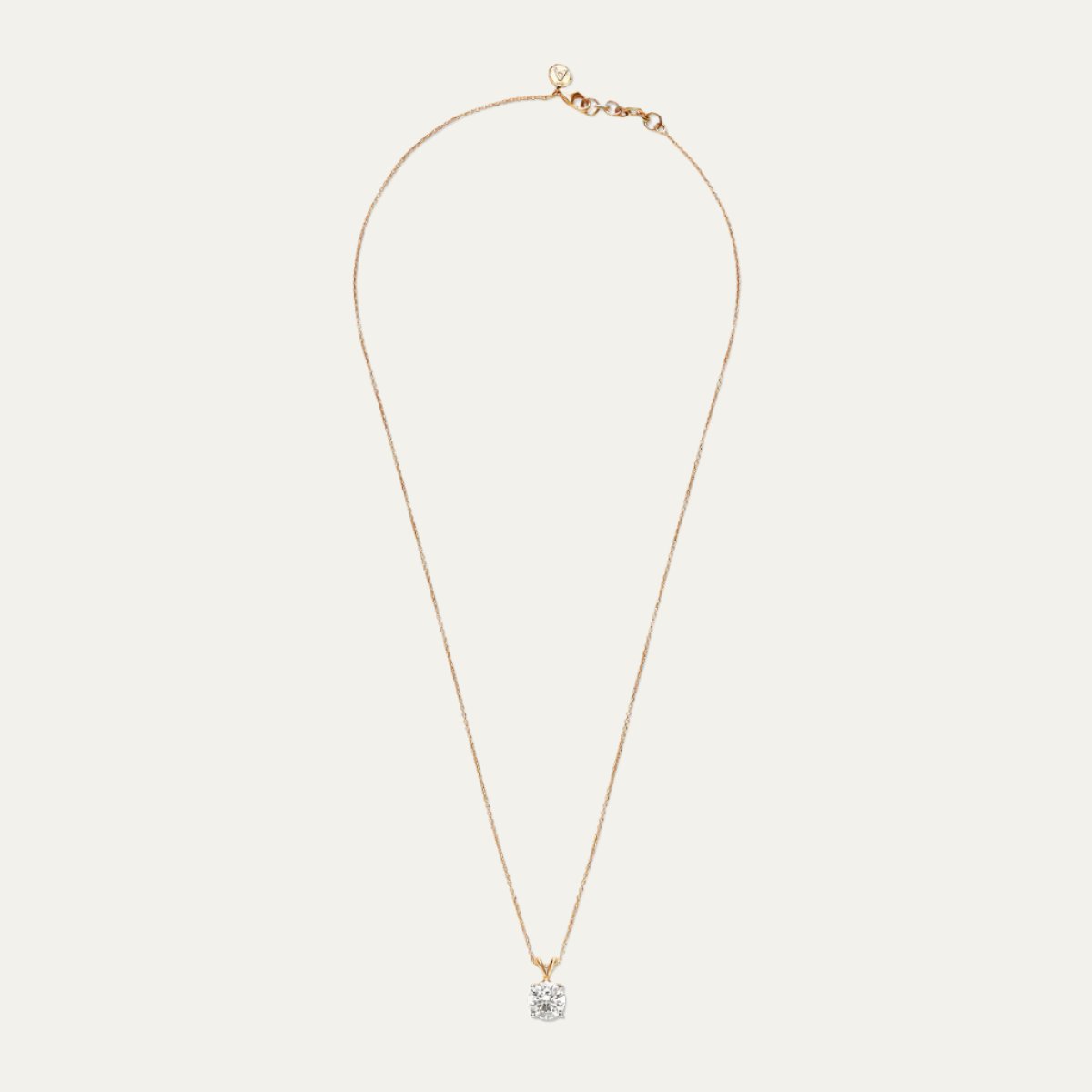 Aukera - Blush Radiance - Solitaire Elegance Pendant