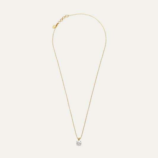 Aukera - Rosy Radiance 4-Prong Solitaire Pendant