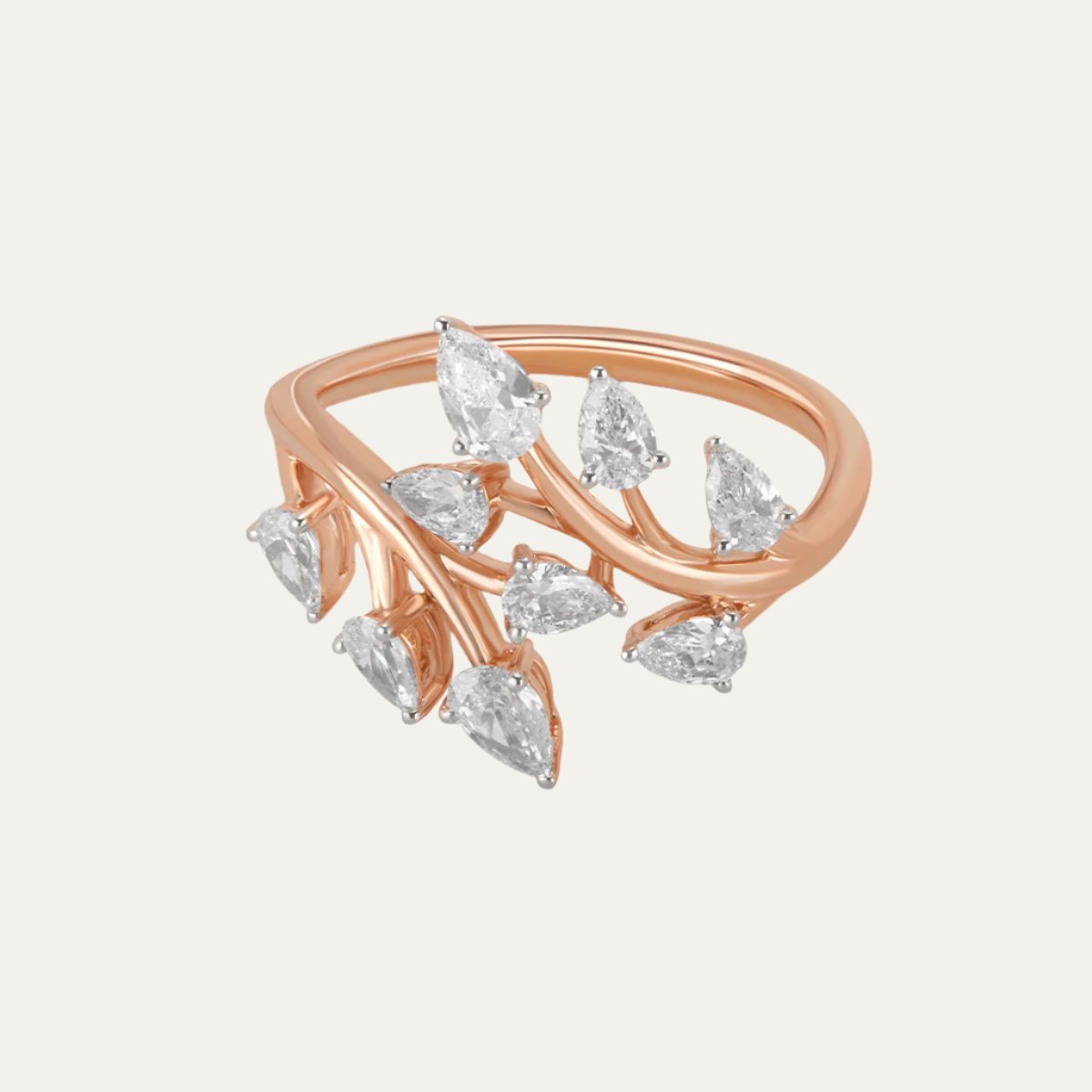 Aukera - Pear Harmony Fancy Gold Ring