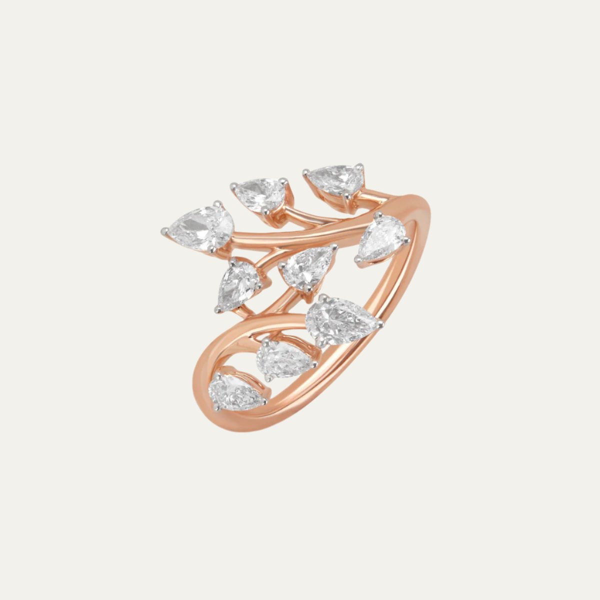 Aukera - Pear Harmony Fancy Gold Ring