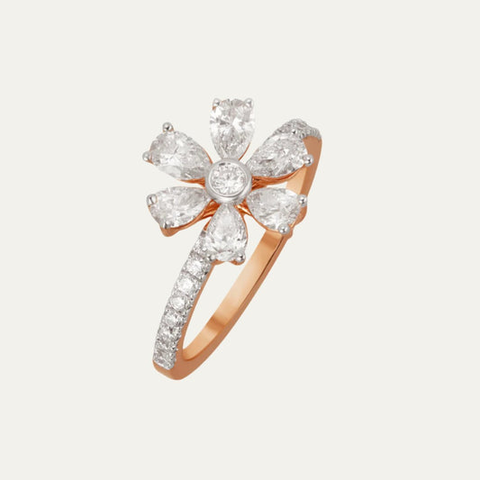 Aukera - Gilded Floral Enchantment Ring