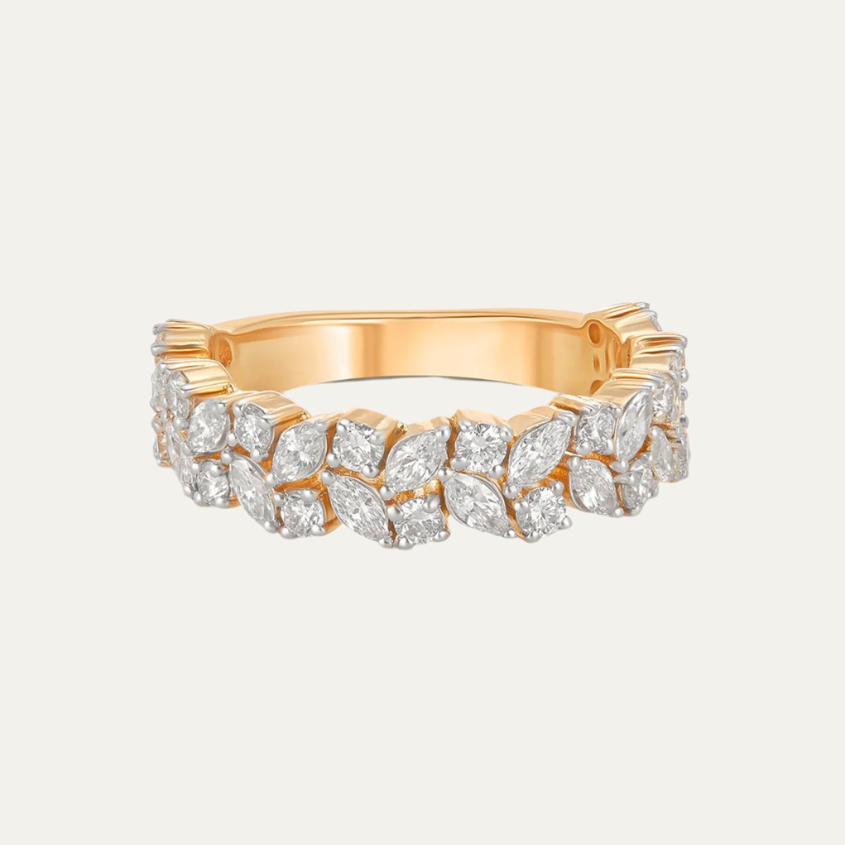 Aukera - Golden Leaf Harmony Eternity Ring