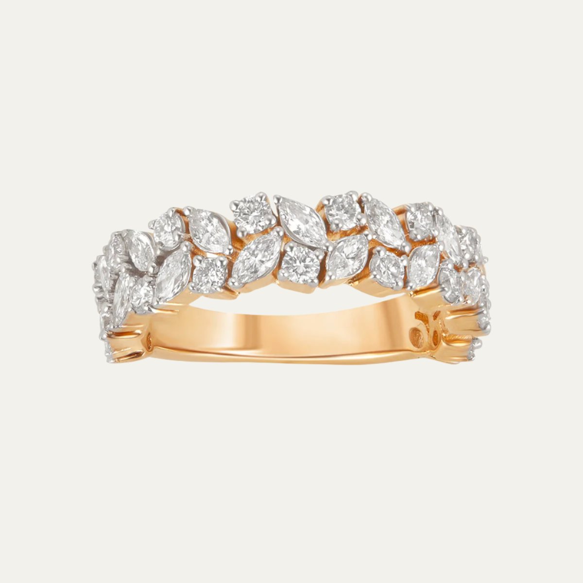 Aukera - Golden Leaf Harmony Eternity Ring
