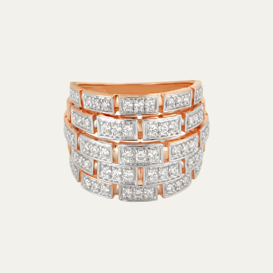 Aukera - Enchanted Gem Ensemble Rose Gold Merged Band