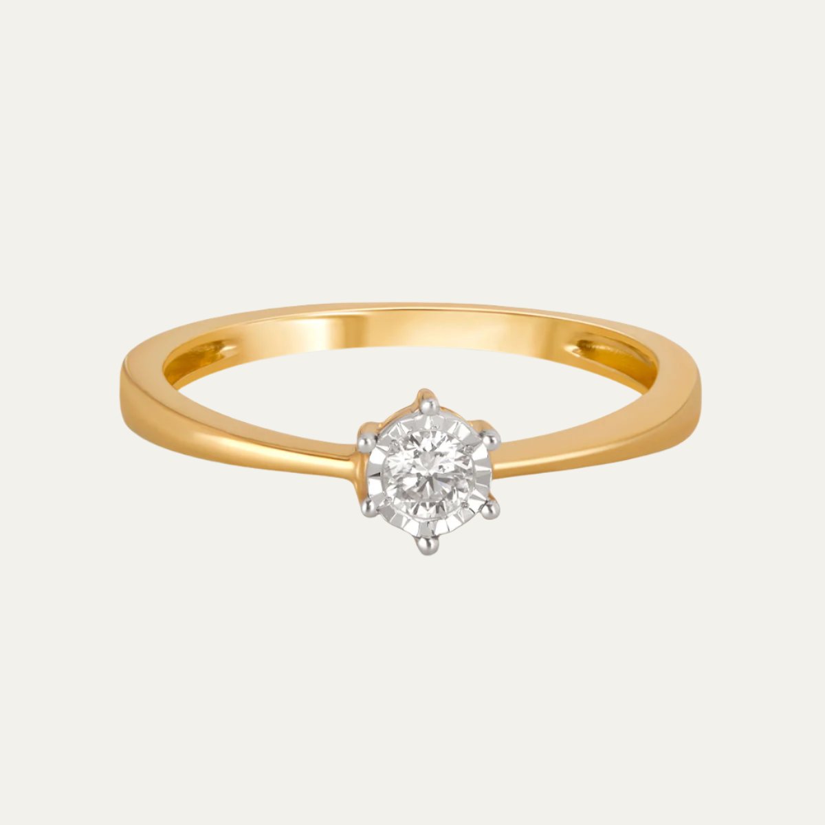 Aukera - Tapered Solitaire Ring