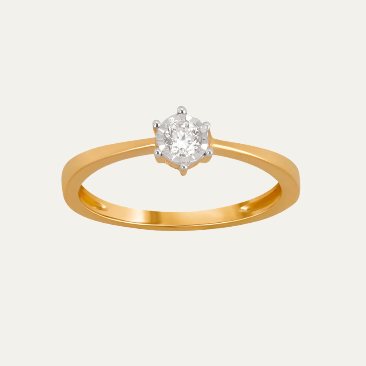 Aukera - Tapered Solitaire Ring
