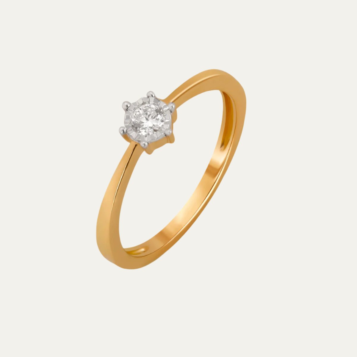 Aukera - Tapered Solitaire Ring
