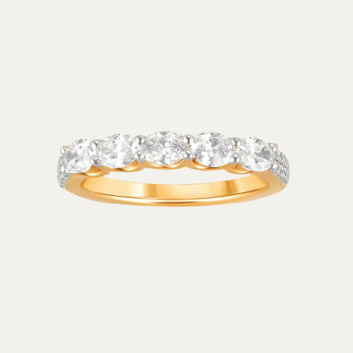 Aukera - Golden Oval Eternity Band