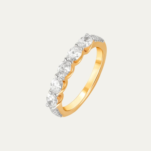 Aukera - Golden Oval Eternity Band