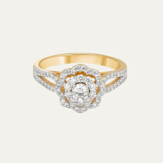 Aukera - Glimmering Halo Sunburst Ring