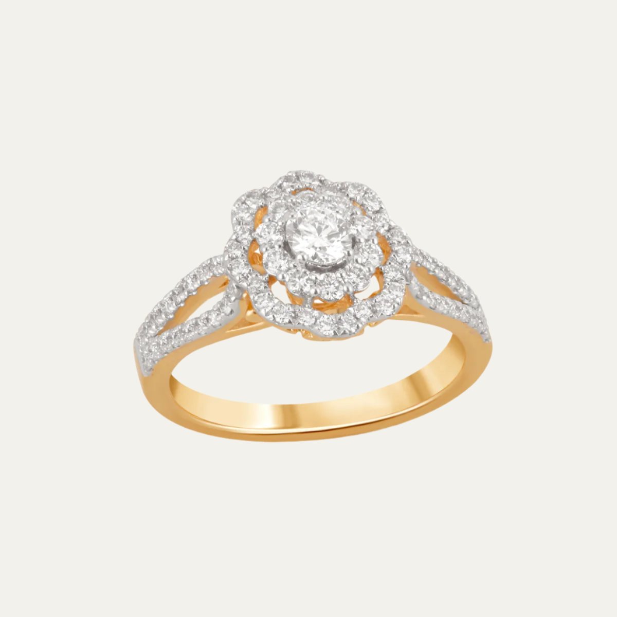 Aukera - Glimmering Halo Sunburst Ring
