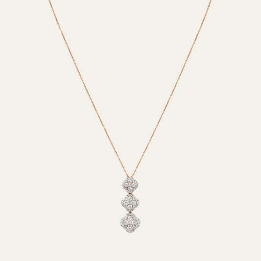 Aukera - Ethereal Clover Cascade - Linear Pendant Chain