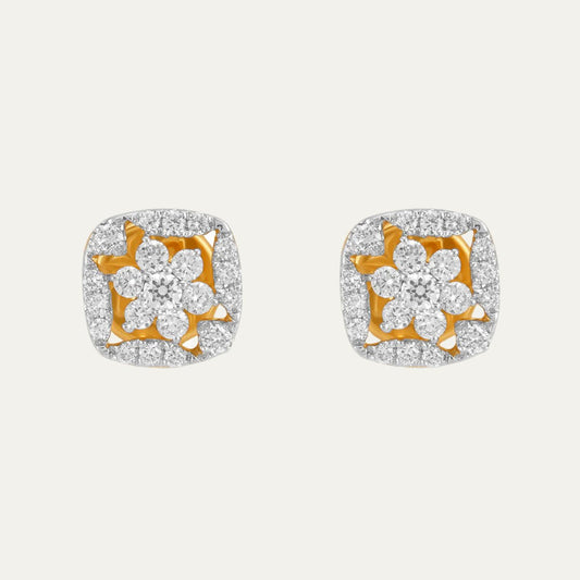 Aukera - Nakshatra Diamond Cushion Studs