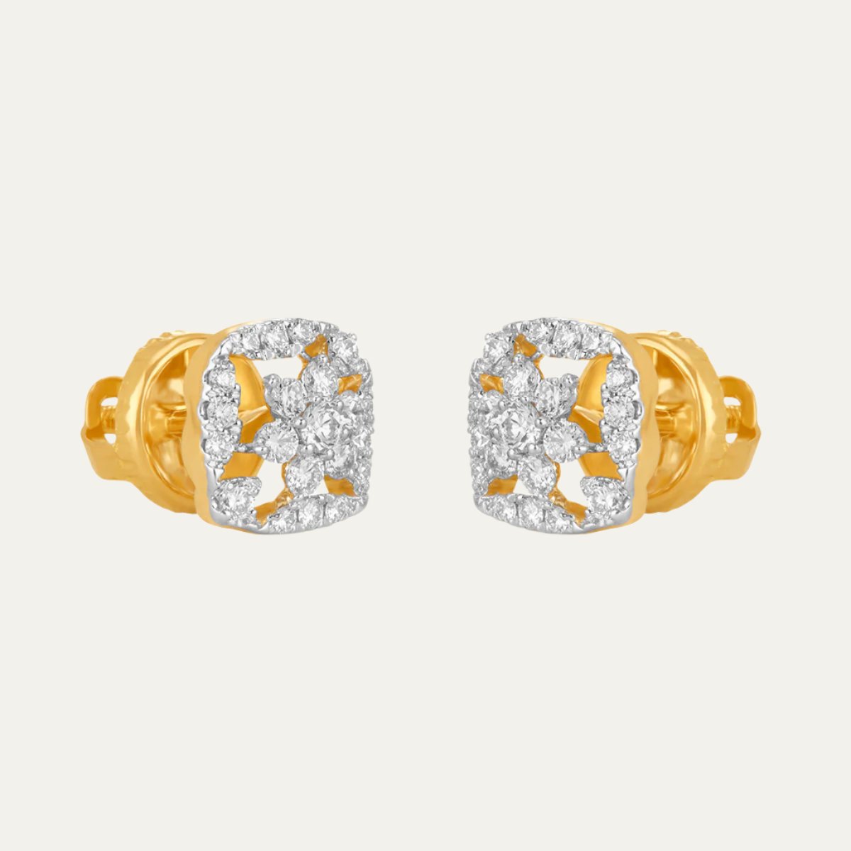 Aukera - Nakshatra Diamond Cushion Studs