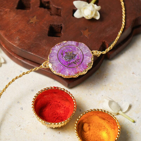 Guru Ji Pink Agate Stone Rakhi