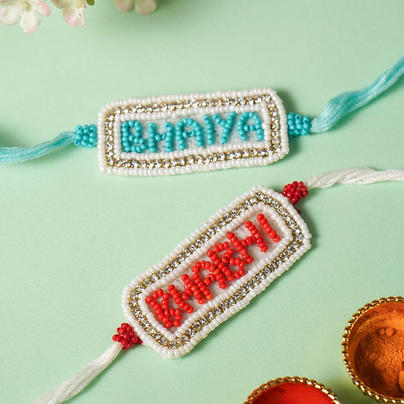 Aesthetic Handcrafted Bhaiya Bhabhi Rakhi