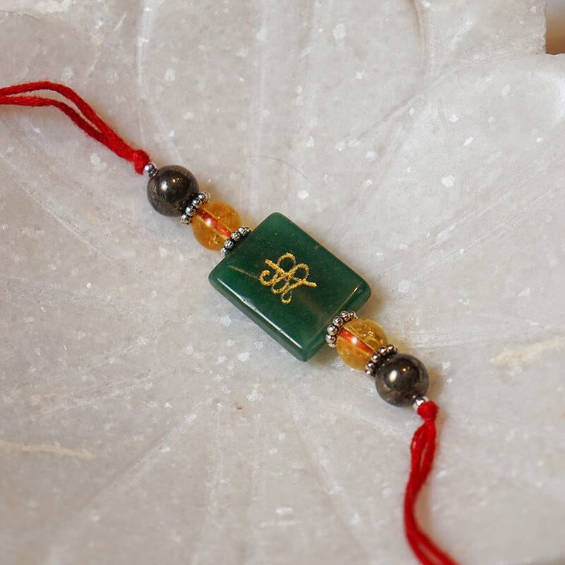 Zibu Symbol Natural Crystal Rakhi