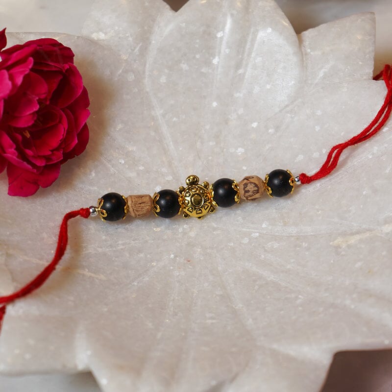 Tulsi Shaligram Natural Crystal Rakhi