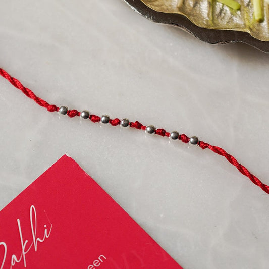 925 Silver Lucky Seven Bead Rakhi