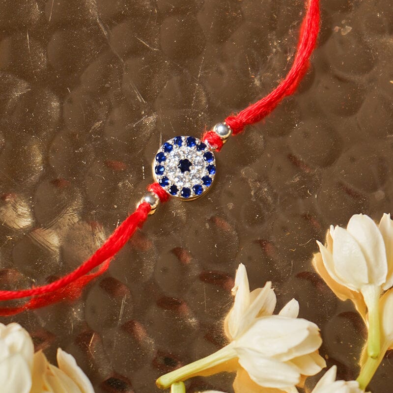 925 Silver Evil Eye Stone Rakhi