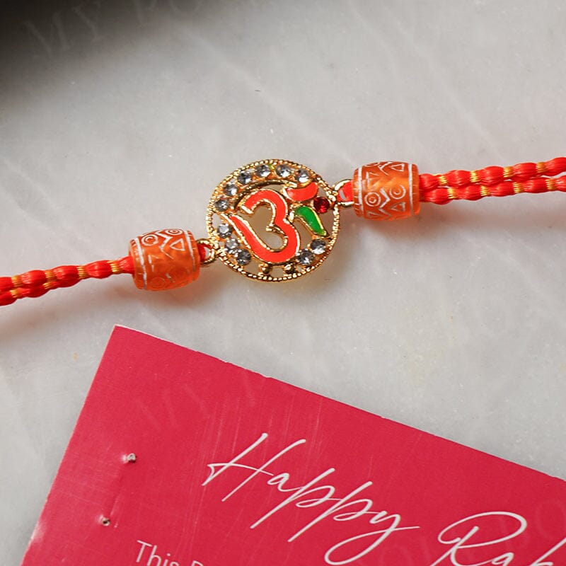 OM Stone Design Bhaiya Rakhi