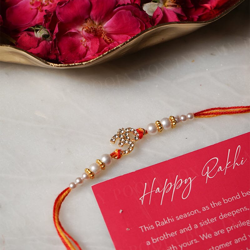OM Stone & Beaded Rakhi