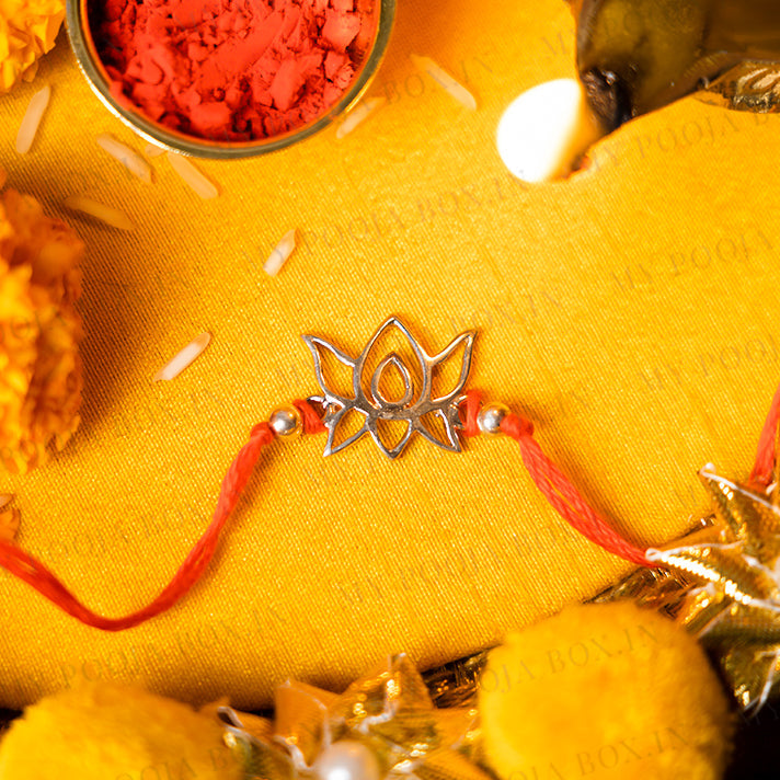 925 Silver Maha Lakshmi Rakhi