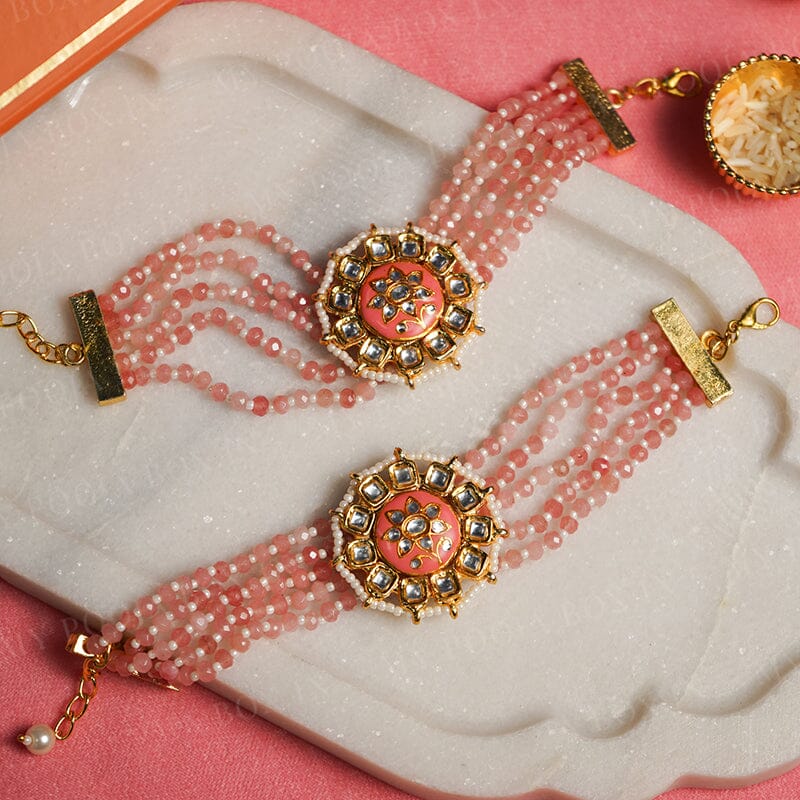 Kundan Queen Bracelet Bhabhi Rakhi
