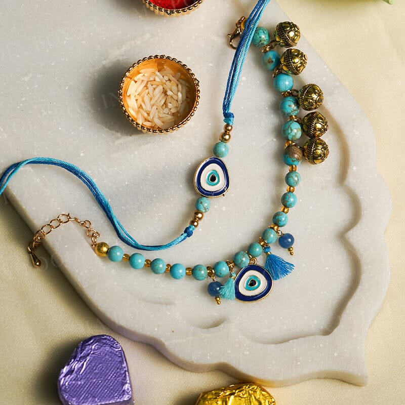 Evil Eye Precious Spark Bhaiya Bhabhi Rakhi
