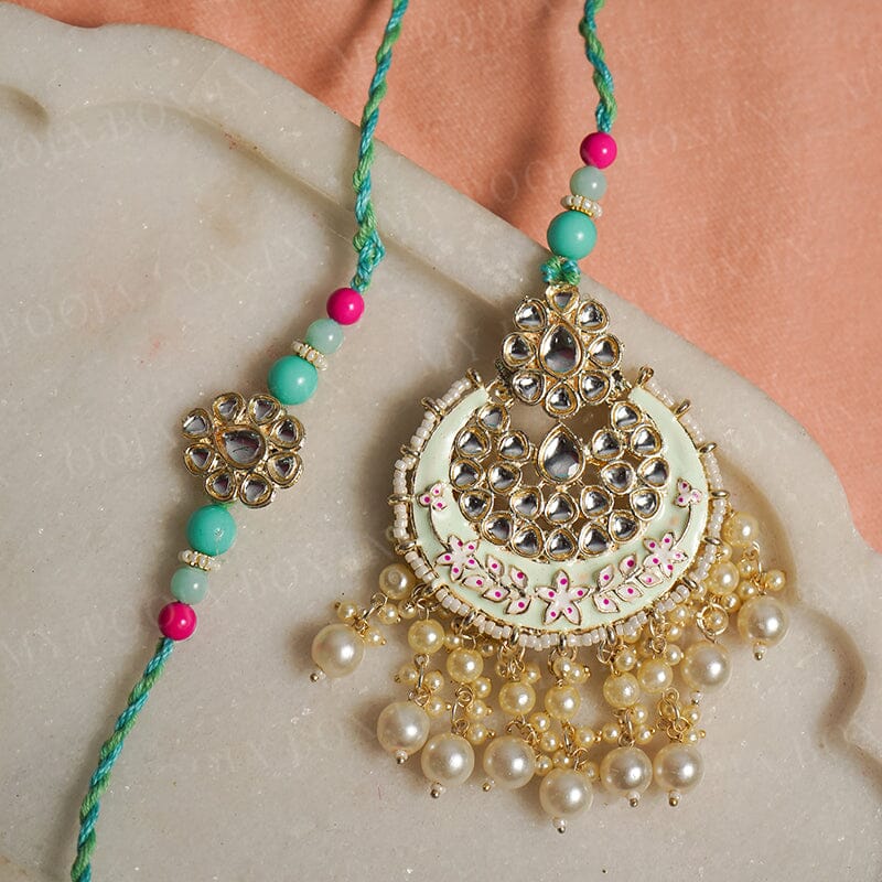 Navjeevan Pastel Green Bhaiya Bhabhi Rakhi