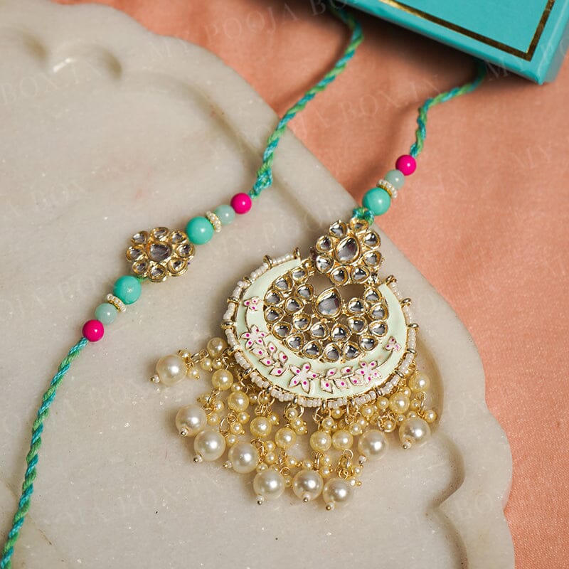 Navjeevan Pastel Green Bhaiya Bhabhi Rakhi