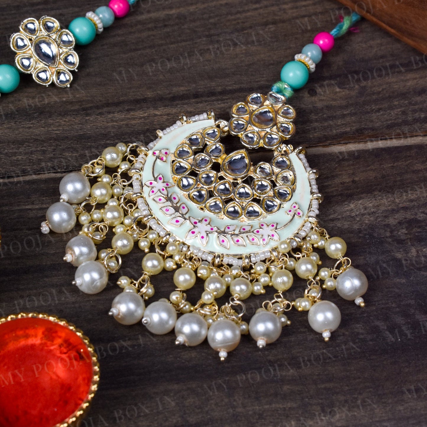 Navjeevan Pastel Green Bhaiya Bhabhi Rakhi