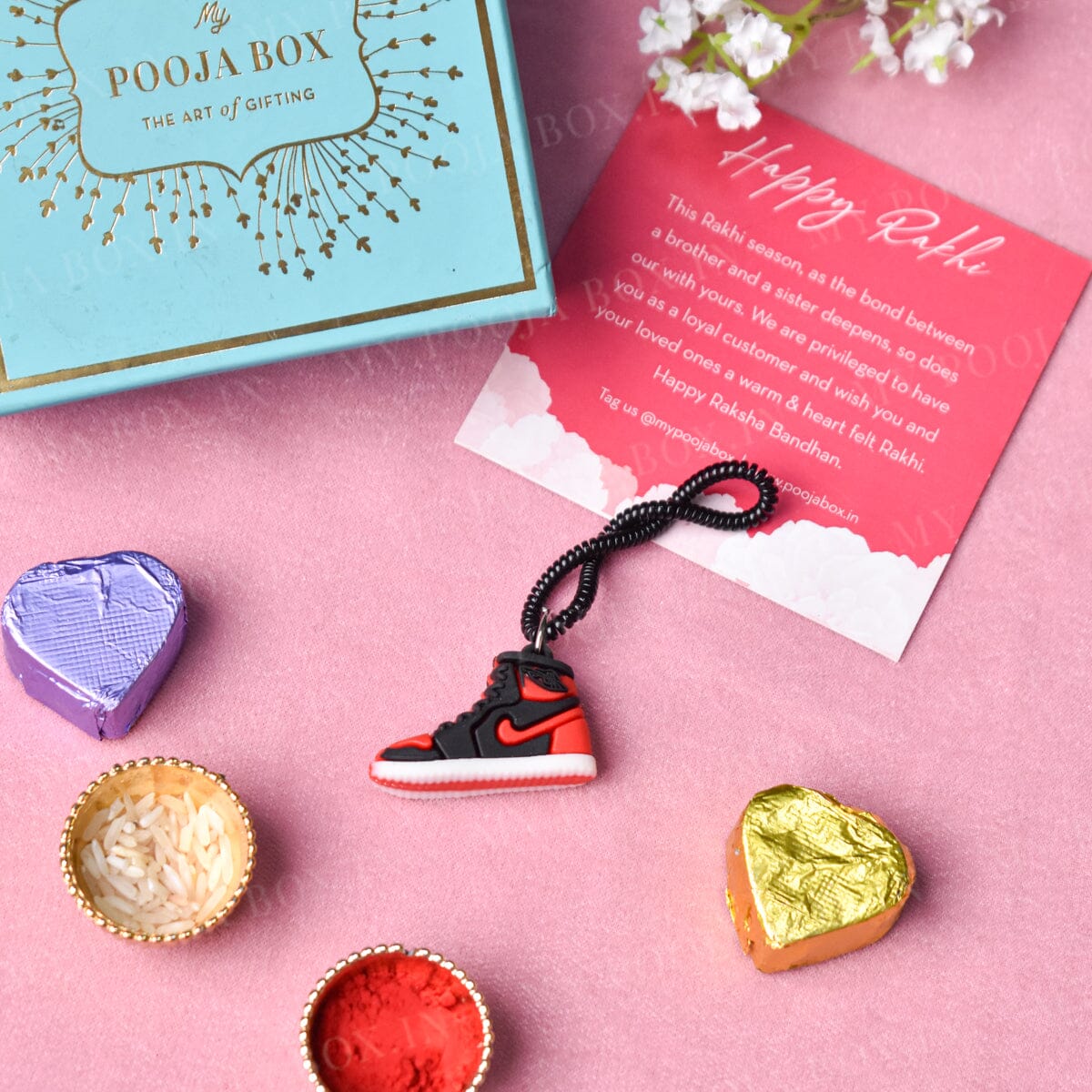 Red Jordan Sneaker Rakhi